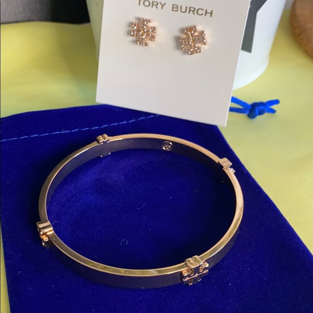 2 bundled Tory Burch bracelet/KIRA PAVÉ earring
